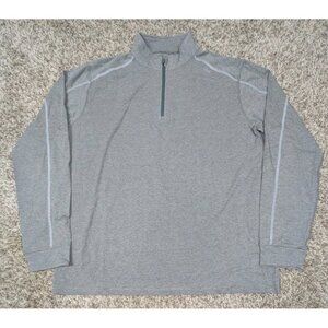 Tasc 1/4 Zip Pullover Mens Large Grey Performance Mosotech Bamboo Outdoor Hiking